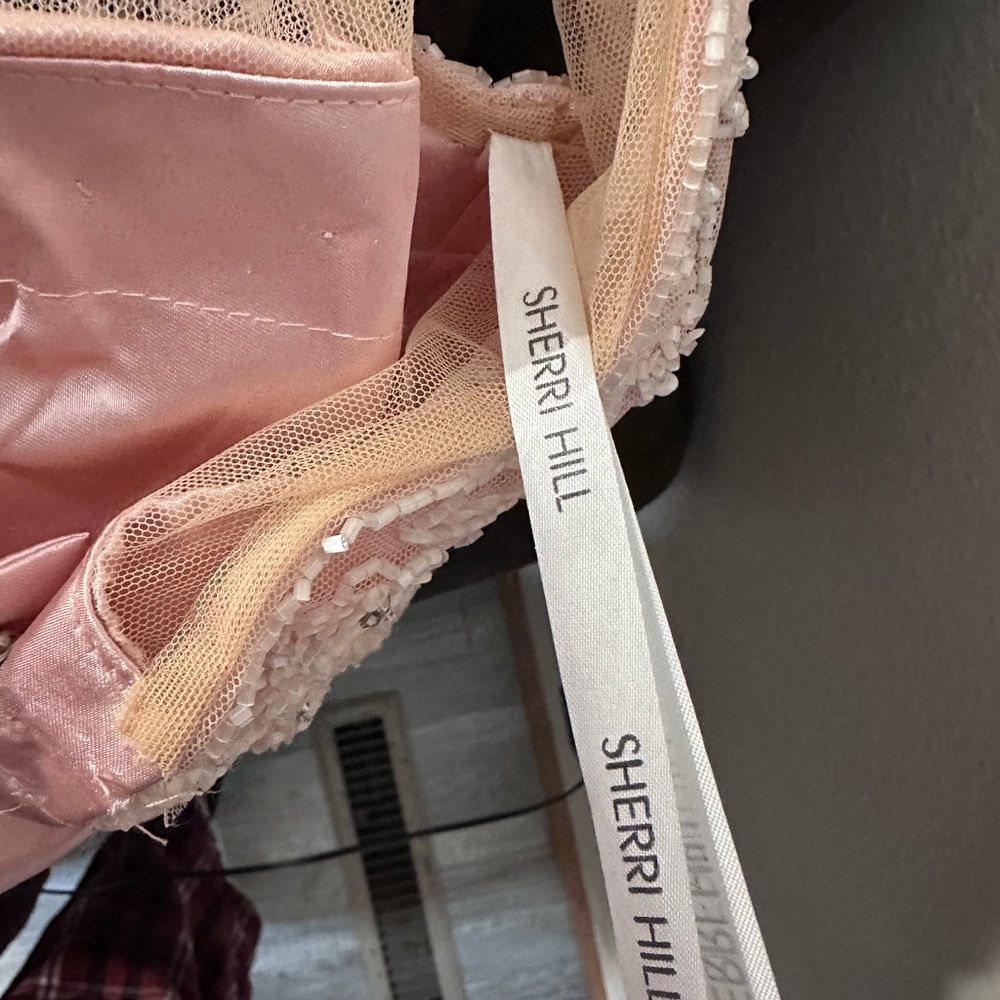 Sherri Hill Blush Sequin Crop Top - Picture 4 of 5